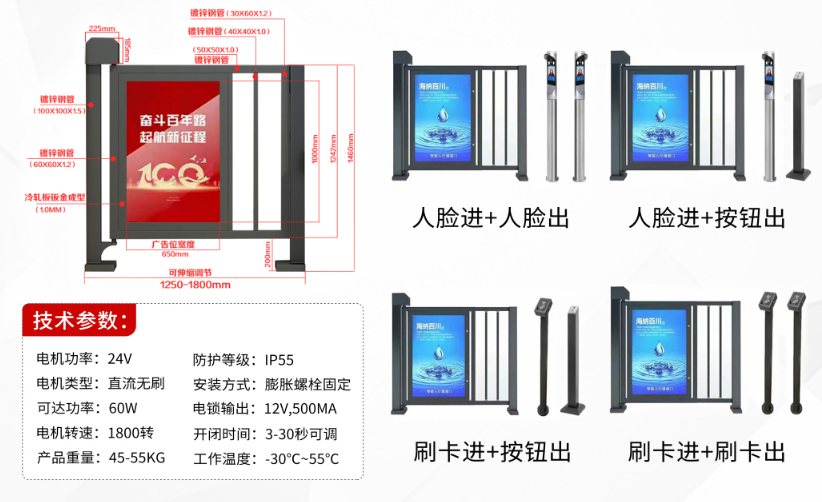 广告门，人脸识别广告门，自动门(图1)